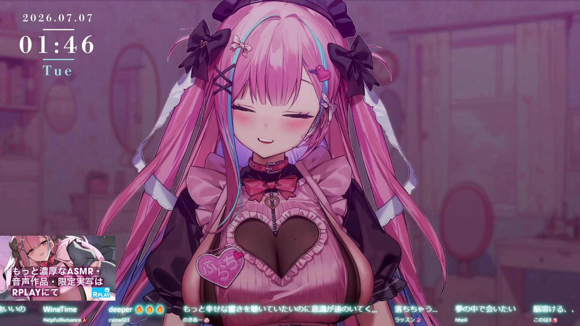 【耳舐め/KU100】お耳のナカ、舌で埋められちゃう…♥Ear licking❤Live Cute Voice Relaxation ASMR【桜彗ふらち】