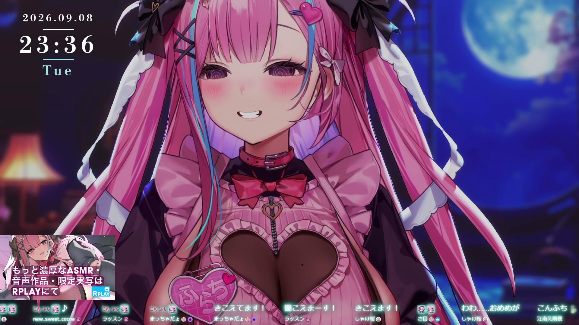 【舔耳朵/KU100】我会一直在这里待着……♥舔耳朵❤可爱声音放松ASMR直播【樱花水知】