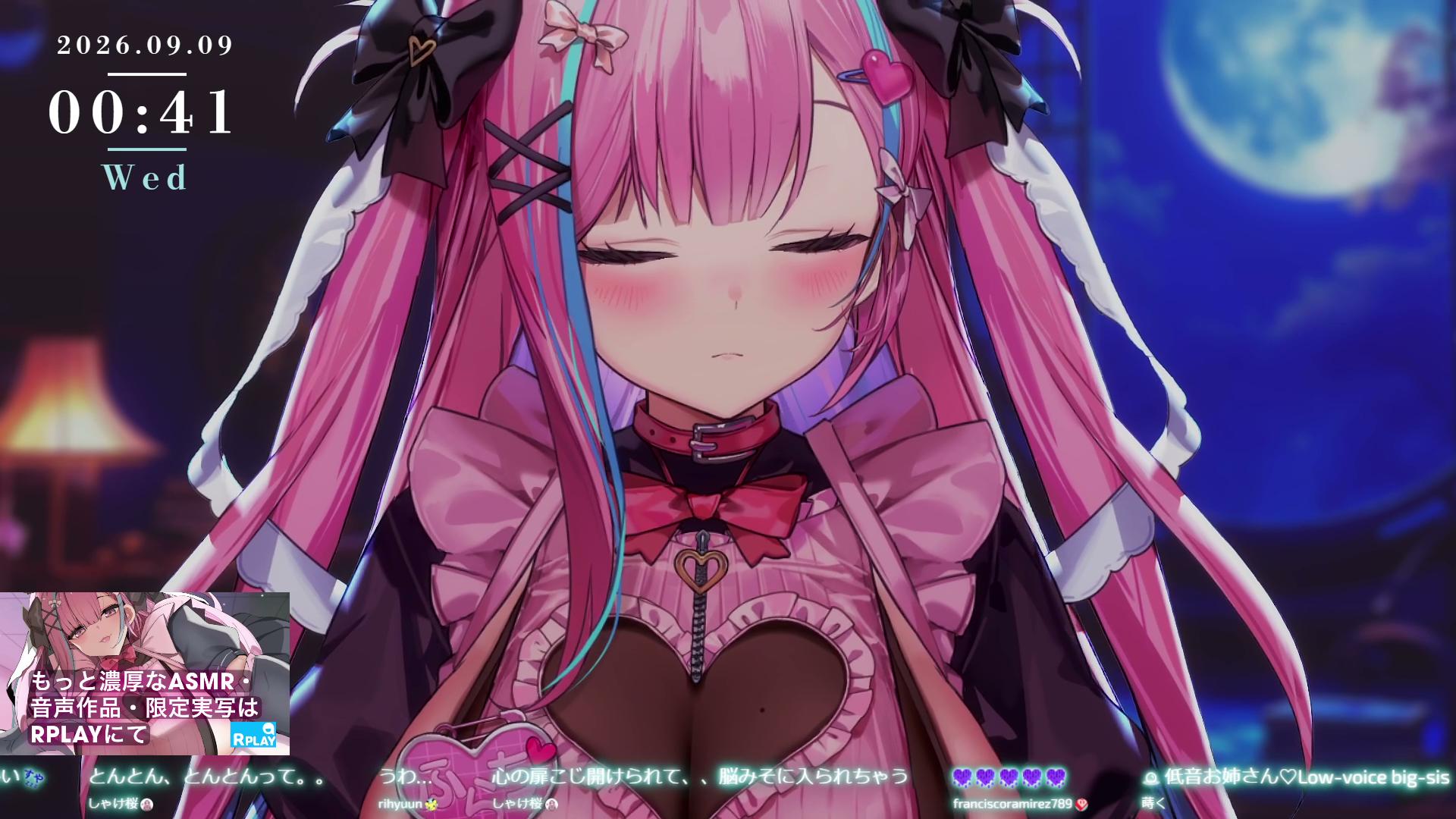 [Ear Licking/KU100] I'll be hanging out here all the time...♥Ear licking❤Live Cute Voice Relaxation ASMR [Sakura Suirachi]