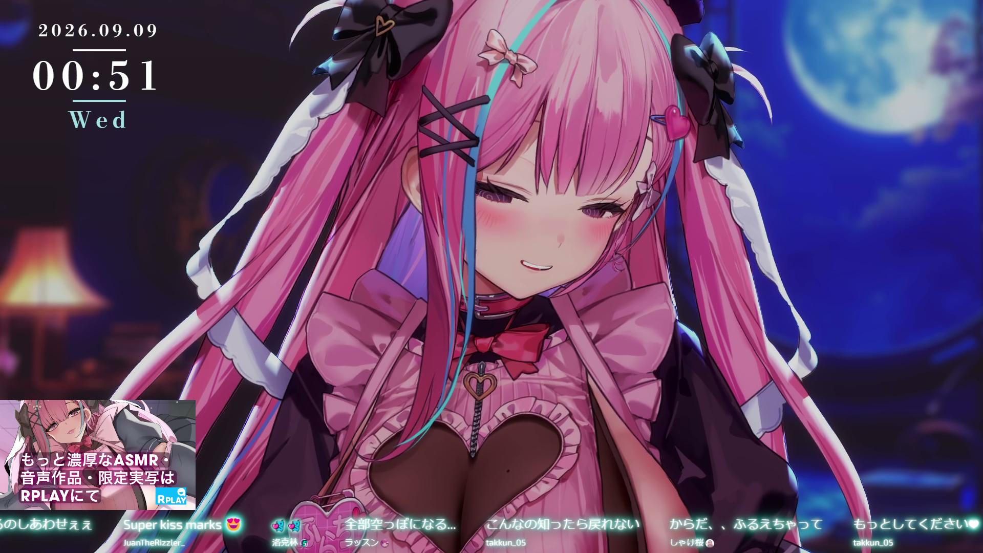 【舔耳朵/KU100】我会一直在这里待着……♥舔耳朵❤可爱声音放松ASMR直播【樱花水知】