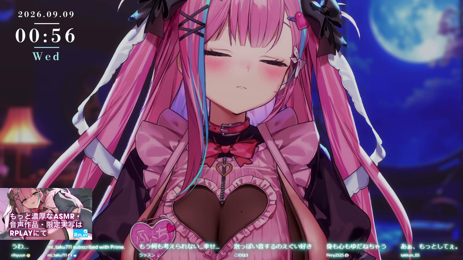 【舔耳朵/KU100】我会一直在这里待着……♥舔耳朵❤可爱声音放松ASMR直播【樱花水知】